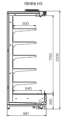 Стеллаж охлаждаемый CRYSPI RIMINI H9 3750
